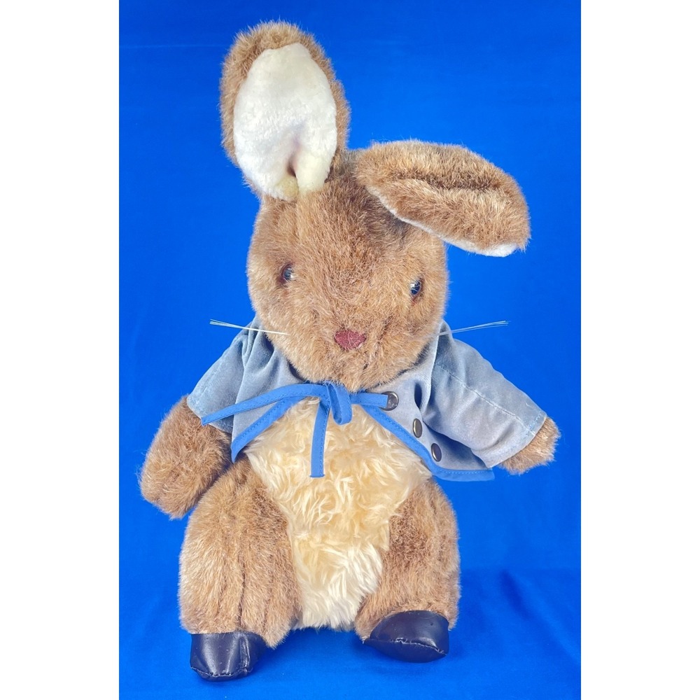 Eden Peter Rabbit Plush 14" Beatrix Potter Bunny Stuffed Animal Korea 1980's